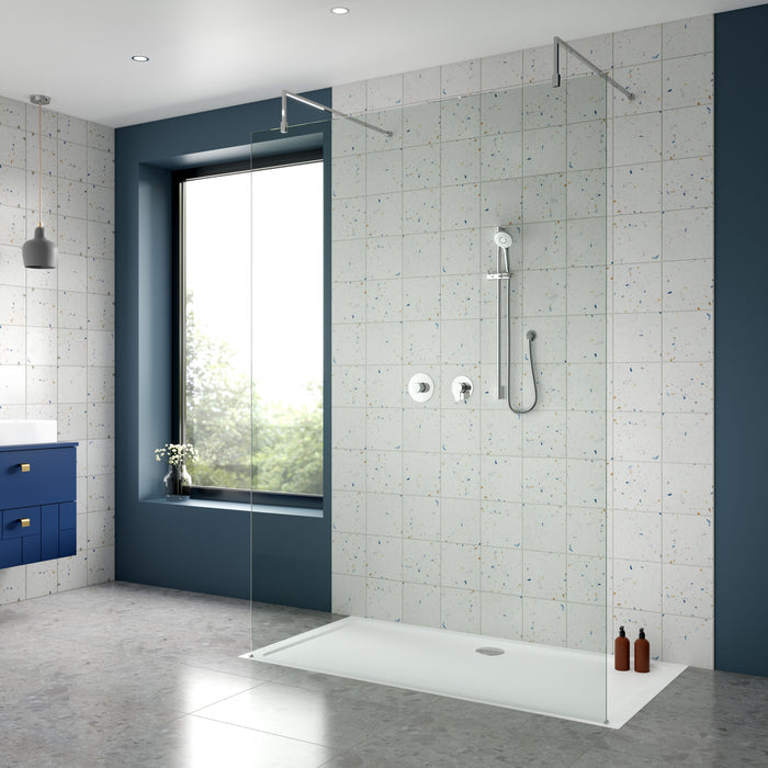 [BSB124ST1] 1 Outlet Luxury Shower Bundle - Stop Tap, Temperature Control, Arm & Head - Chrome - Lifestyle 1