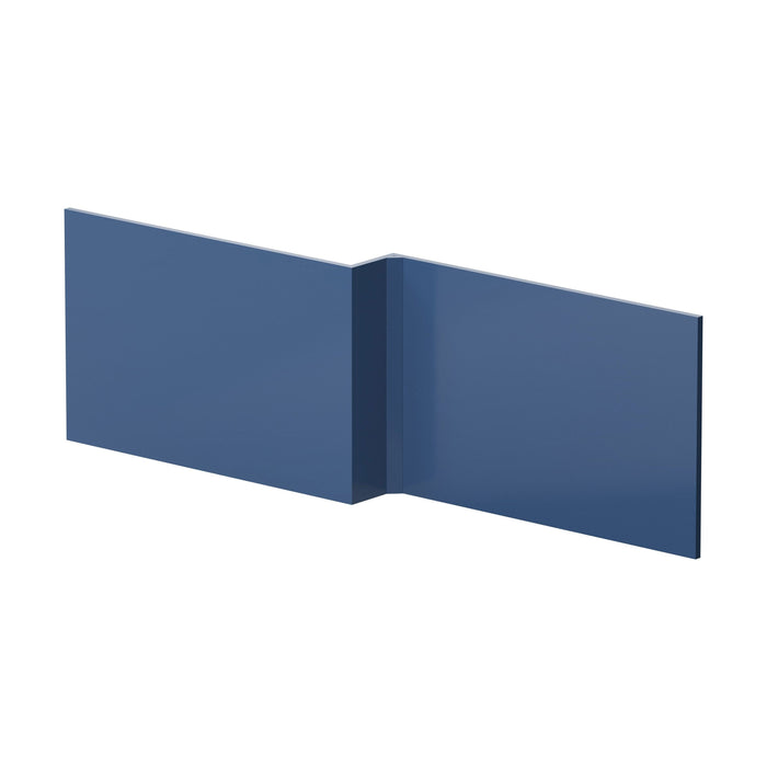 [BBPA373] 1700mm L Shape Square Reversible Bath Front Panel - Satin Blue - Cutout