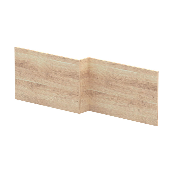 [BBPA3035] 1700mm Square L-Shape Shower Bath Front Panel - Bleached Oak - Cutout