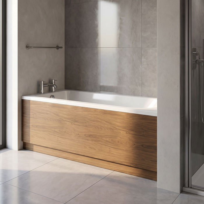 [BBPA2705] 1700mm Straight Bath Front Panel and Plinth - Antique Oak - Lifestyle 2