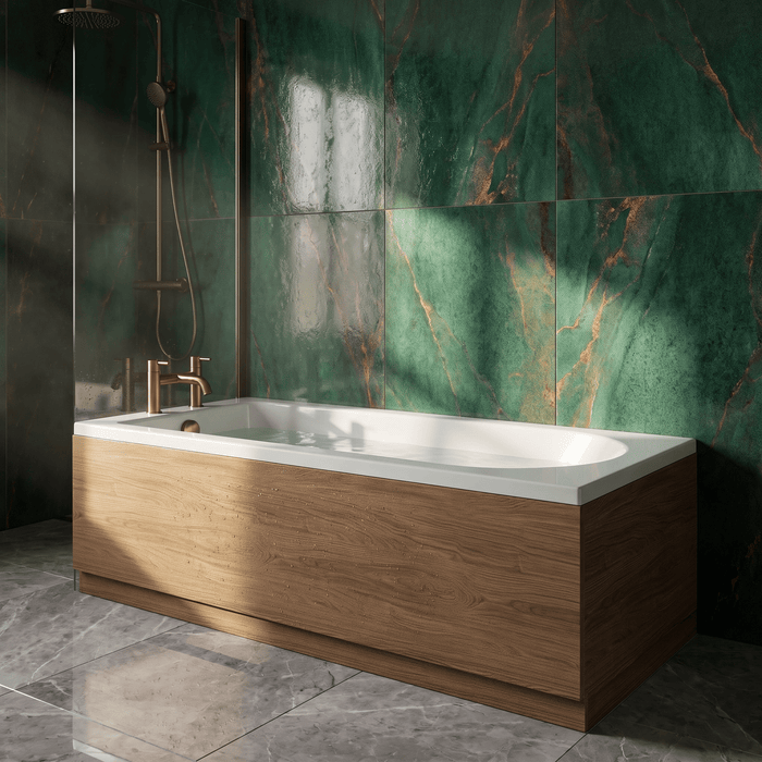 [BBPA2705] 1700mm Straight Bath Front Panel and Plinth - Antique Oak - Lifestyle 3