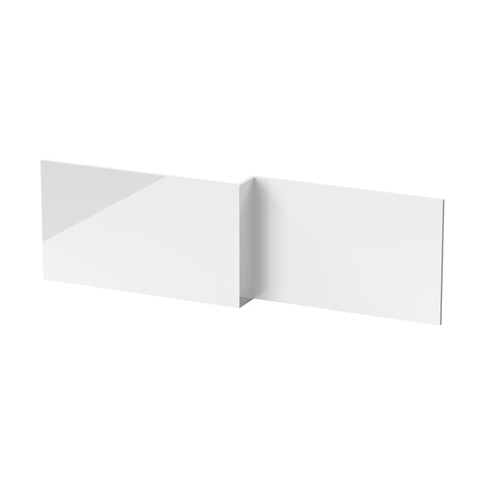 [BBPA135W] 1700mm Waterproof Square Shower Bath Front Panel - Gloss White - Cutout
