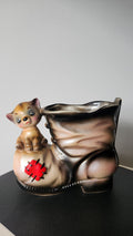 1950s Kitsch Cat in Shoe Planter