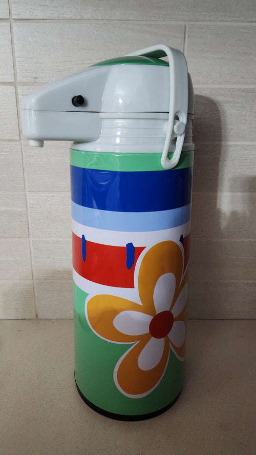 1.9L Retro Flower Print Air Pot Thermos