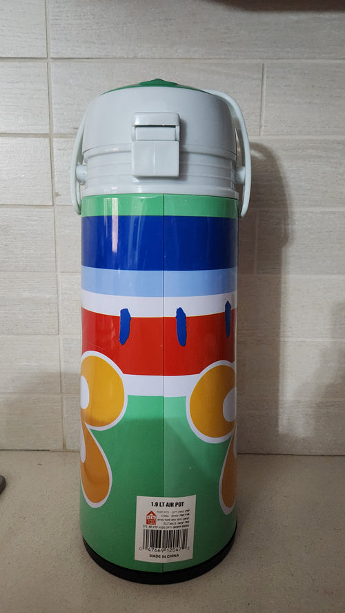 1.9L Retro Flower Print Air Pot Thermos