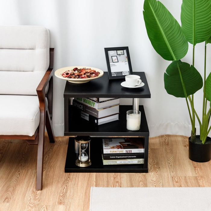 3 Tiers Coffee Table with Storage Shelfs - EK CHIC HOME