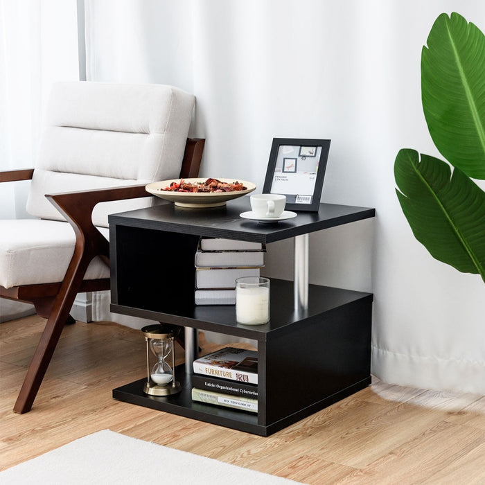 3 Tiers Coffee Table with Storage Shelfs - EK CHIC HOME