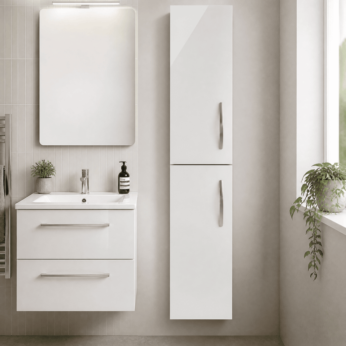 [BFRI162E] 300mm Tall Unit 2 Door GLWHT - Lifestyle 1