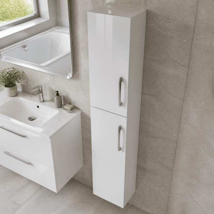 [BFRI162E] 300mm Tall Unit 2 Door GLWHT - Lifestyle 2