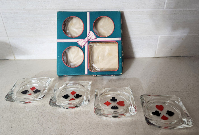 4 Glass Card Coaster/Ashtray