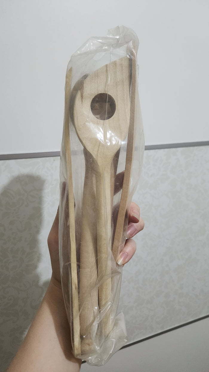 5-Piece Natural Wooden Kitchen Utensil Set