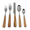 5 Piece Place Setting, Olive Wood