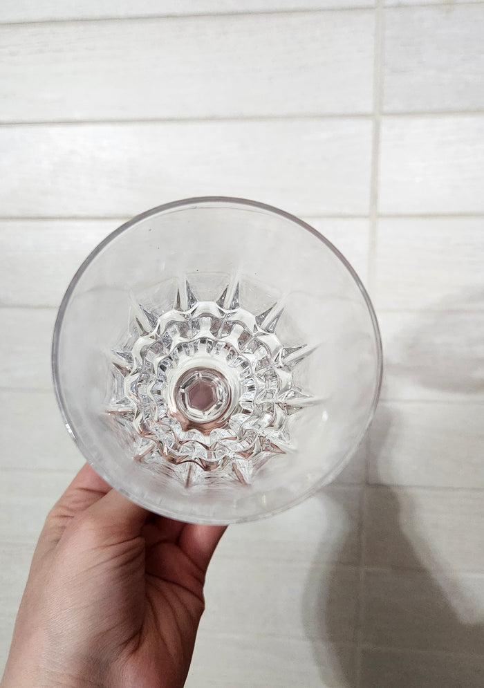 6 Cristal d'Arques "Pompadour" 24% Lead Crystal Wine Glasses