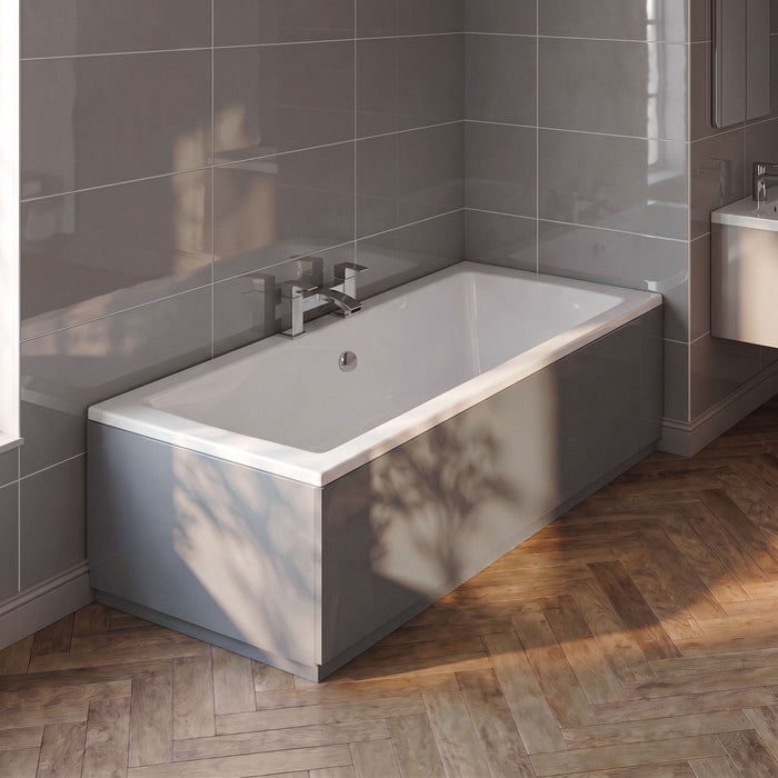 [BBPA1311] 700mm Bath MDF End Panel & Plinth - Gloss Cloud Grey - Silo