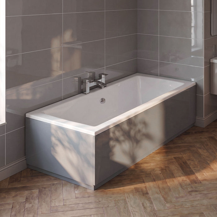 [BBPA1312] 750mm Bath MDF End Panel & Plinth - Gloss Cloud Grey - Silo
