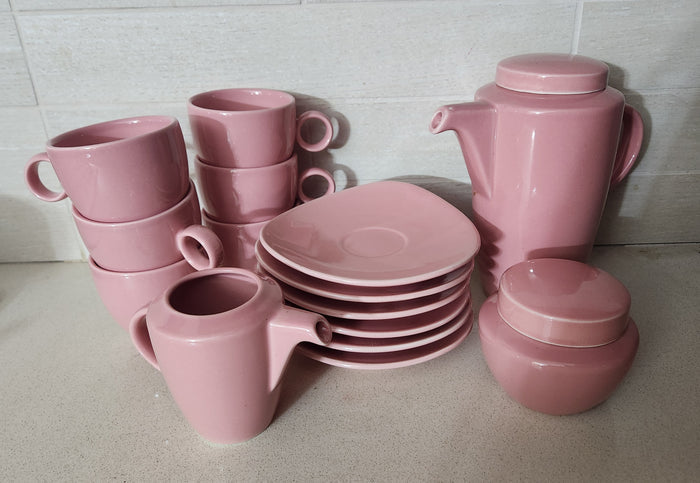 80s Active China "Galaxy" Pink Tea/Coffee Set - 15-Piece