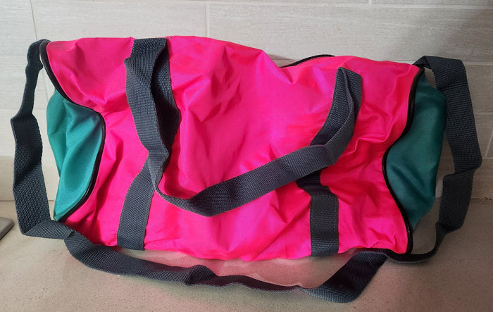 90s EFOD Israeli Promo Duffle Bag - Ferrari Watches Pink Teal