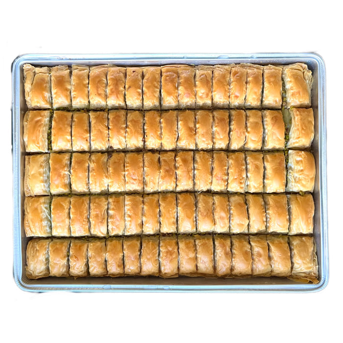 Payna Packed Turkish Pistachio Baklava Tray (75 Slices) with 1 Year Shelf Life - 2.5kg