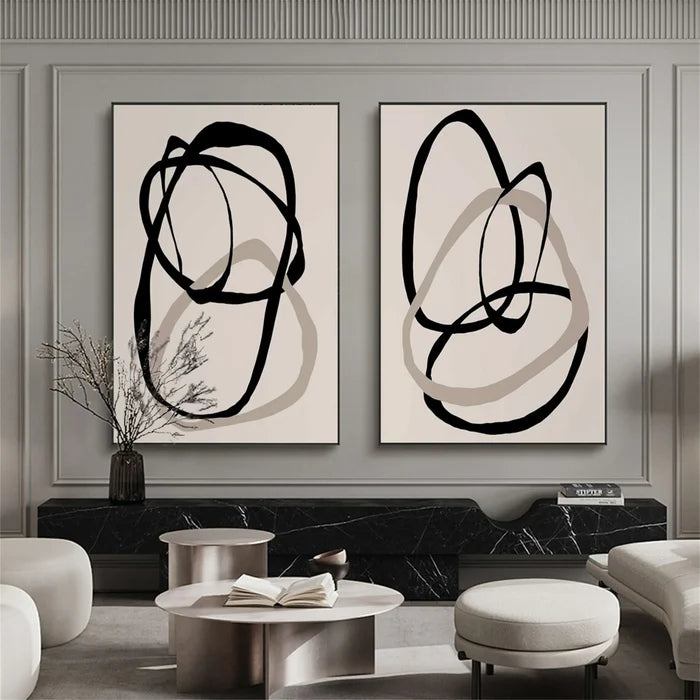Abstract Painting Set of 2 #AB 097