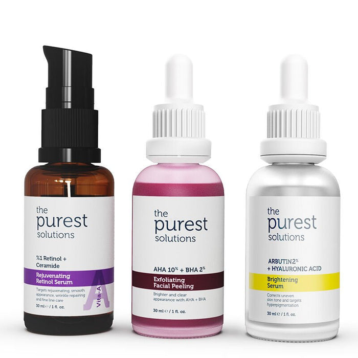 Advanced Skincare Trio: Brightening, Exfoliating & Anti - Aging with Retinol - TryAladdin