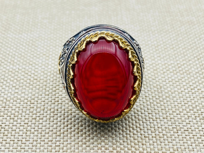 Agate Stone Men's Ring