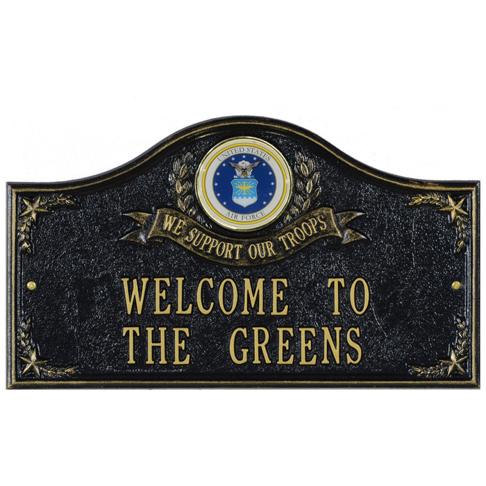 Air Force Gifts: We Support Our Troops Personalized Plaque