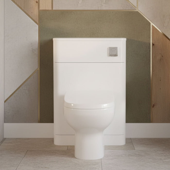 [BFWA141] Aldershawe Modern Floor Standing Soft Square WC Toilet Unit – 550mm - Silo