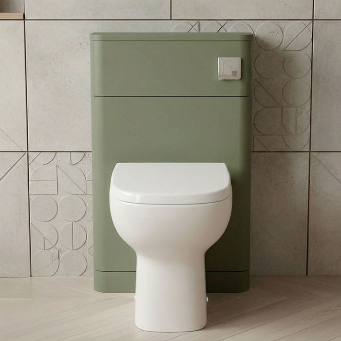[BFWA841] Aldershawe Modern Floor Standing Soft Square WC Toilet Unit – 550mm - Silo