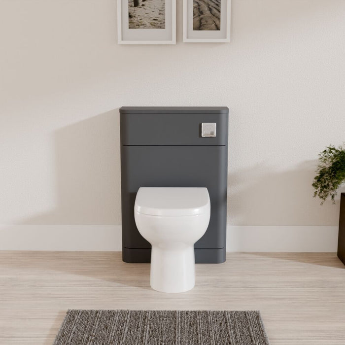 [BFWA1441] Aldershawe Modern Floor Standing Soft Square WC Toilet Unit – 550mm - Lifestyle 1