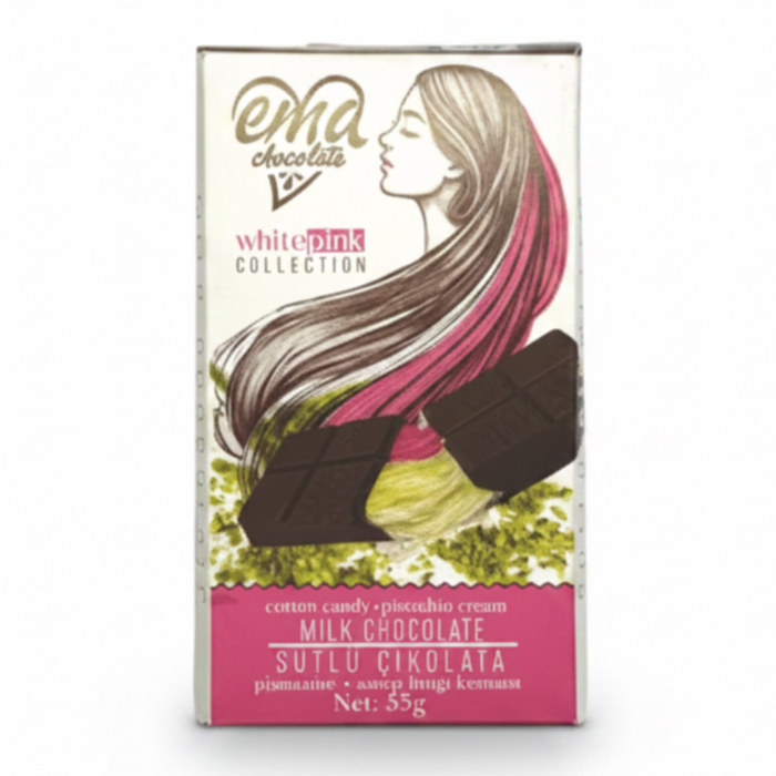 Angel Hair Milk Chocolate with Pistachio & Cotton Candy - 55gr - TryAladdin