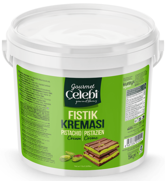 Celebiogullari Professional Antep Pistachio Cream (20% Pistachio) - 500g, 1kg & 5kg Buckets - TryAladdin