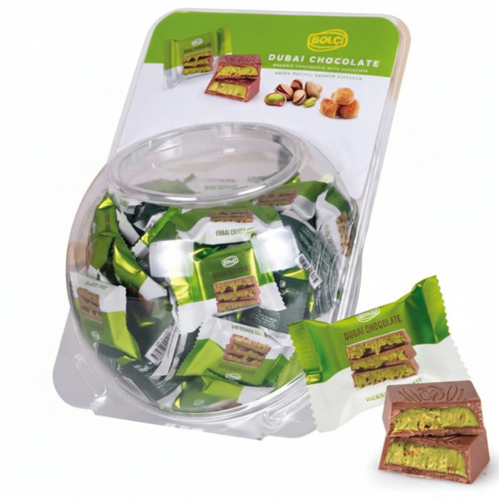 Antep Pistachio & Kadayif Dubai Chocolate Bar - 75 Pieces 16gr Each - TryAladdin