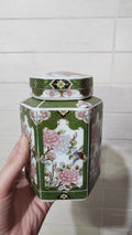 Arnart Imports "Oriental Garden" hexagonal ginger jar