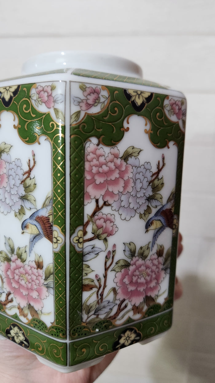 Arnart Imports "Oriental Garden" hexagonal ginger jar