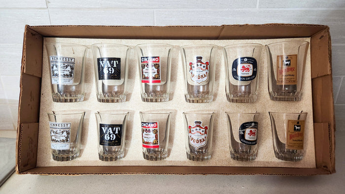 Artis Glassware Set of 12 Liquor Brand Shot/Tumbler Glasses