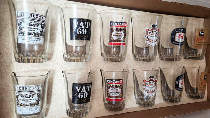 Artis Glassware Set of 12 Liquor Brand Shot/Tumbler Glasses