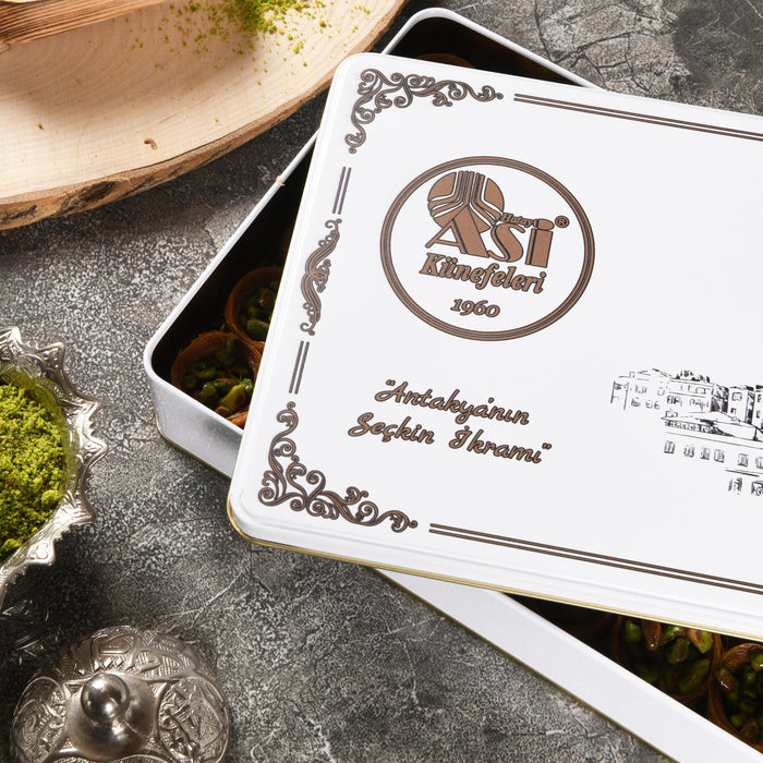 Asi | Bird's Eye Pistachio Kadayif in Gift Metal Box - TryAladdin