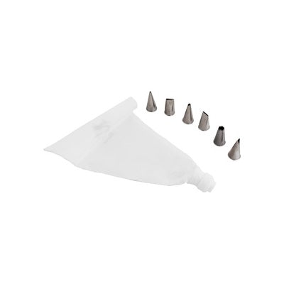 ATECO 334 - Decorating Set - 10" Flex Bag, Coupler, (6) Tips