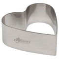 ATECO 4900 - Heart Shaped Food Form - Stainless Steel - 3"W x 1-3/8"H