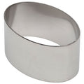 ATECO 4906 - Oval Food Mold - Stainless Steel - 3-1/8" Diam. x 1-3/8"H