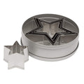 ATECO 7805 - Star Cutter Set - 5 Sizes - Plain Edge - Stainless Steel