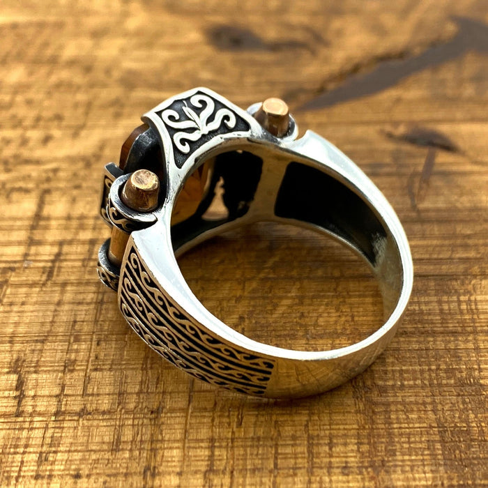 Authentic Turkish Handcrafted Zultanite Men's Ring | 925 Sterling Silver Unique Color-Change Gemstone
