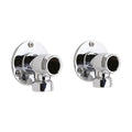 [BSEU312] Backplate Elbow Unions - Pair - Chrome - Cutout