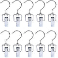 Baihoo Set of 10 Swivel Metal Closet Hanger Laundry Hooks Boot Clips Home Office Travel Portable