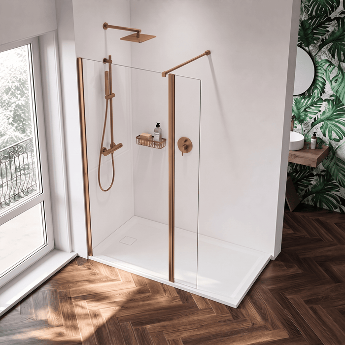 [BEWS18030CBZ] Balterley 1850mm Brushed Bronze Wetroom Panel - Lifestyle 2