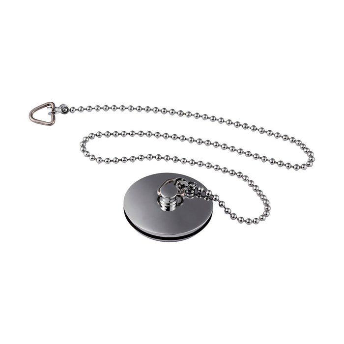 [BASB315] Balterley Bath Plug with Ball Chain, Durable 17mm x 42mm Design - Polished Chrome Finish - Cutout