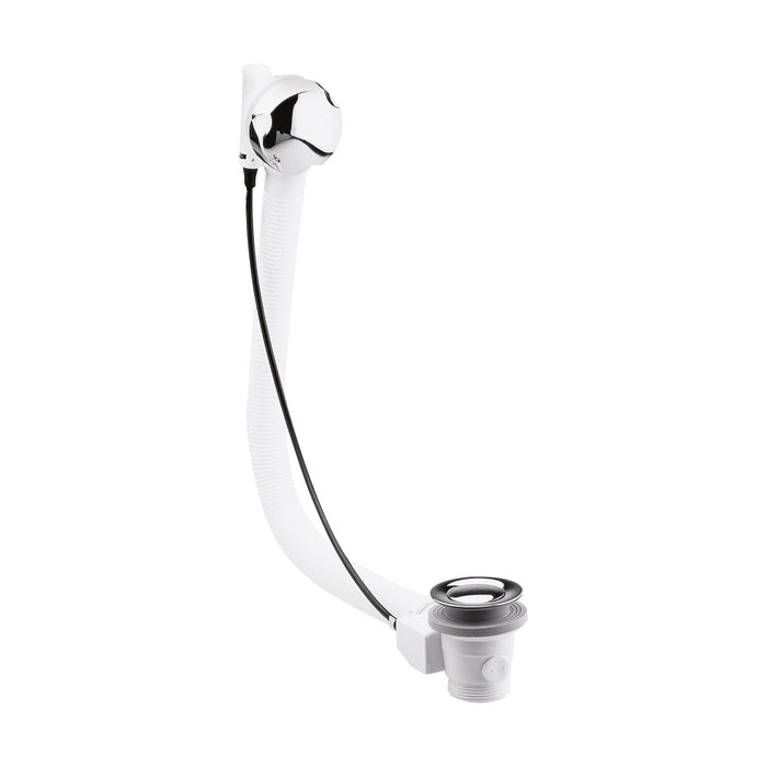 [BABW357] Balterley Bath Pop Up Waste with Round Overflow, For Baths up to 10mm Thick - Chrome Finish - Cutout