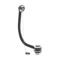 [BASB345] Balterley Bath Waste with Overflow, Brass Plug and Ball Chain, for Baths up to 5mm - Chrome - Cutout
