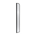 [BERBP215] Balterley Contemporary Bathroom 8mm Glass Arched Wetroom Return Screen, Matt Black, 1559 x 230 x 30mm - Cutout