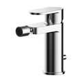 [BTCU306] Balterley Current Modern Round Mono Bidet Mixer Tap with Pop-Up Waste & Flat Spout - Polished Chrome Finish - Cutout